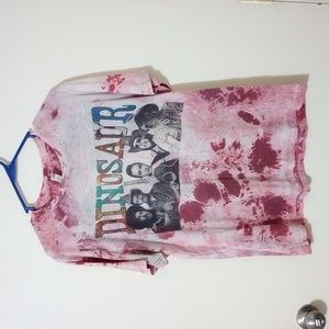 Canvas tie-dye T-shirt unisex size large short sleeve logo country stars